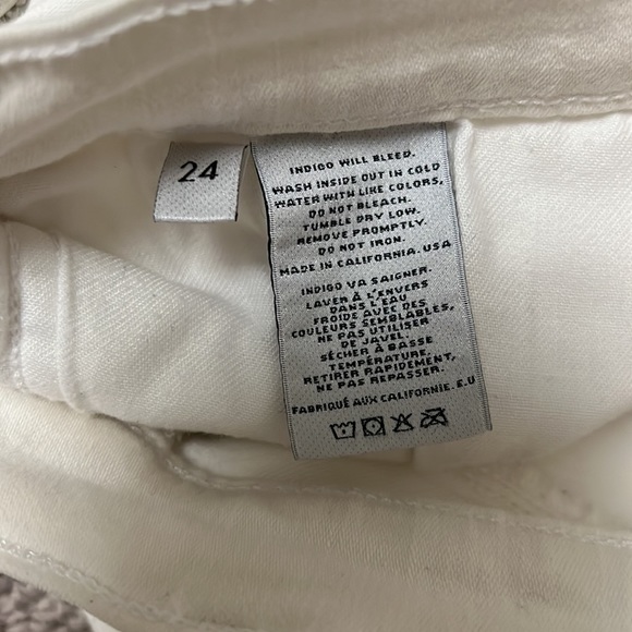 White JBrand crop ankle jeans with zipper - Picture 4 of 5